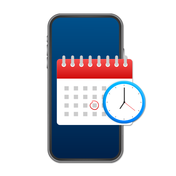 Cell phone with calendar and clock to schedule and target email campaigns.